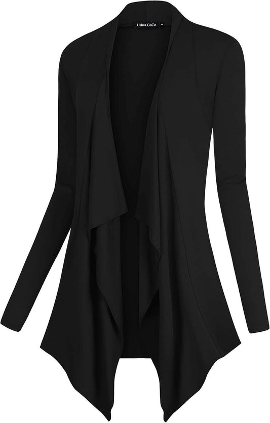 Women'S Long Sleeve Open Front Drape Cardigan Loose Casual Lightweight Women Blazer Jackets 2024 Fall.