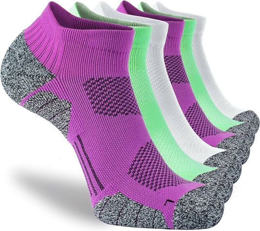 Unisex Cushioned Compression Athletic Ankle Socks Multipack.