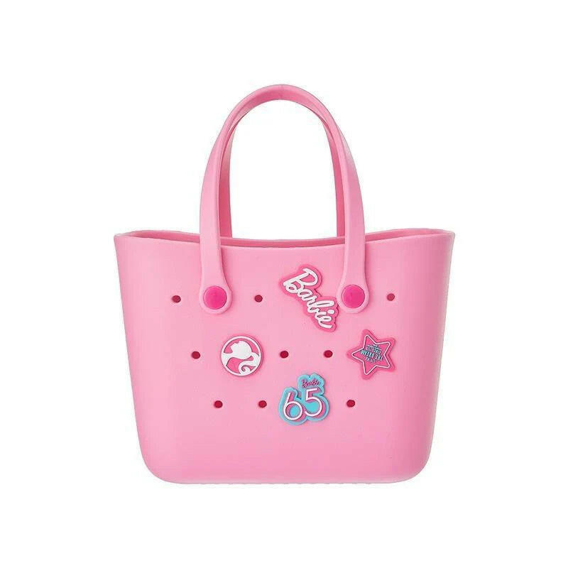 [Holiday Special] Barbie Lunch Bag for Women - Cute Crocs Design, Durable Lunch Tote Bags for Girls, Suitable Size in Pink, Pale Pink, and Blue with Handle, Ideal for School, Work, and Barbie Daylight Shiny Series.