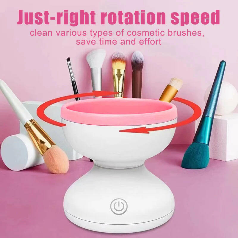 Portable USB Makeup Brush Cleaner Machine Electric Cosmetic Brush Cleaning Washing Tools Automatic Clean Makeup Brushes.