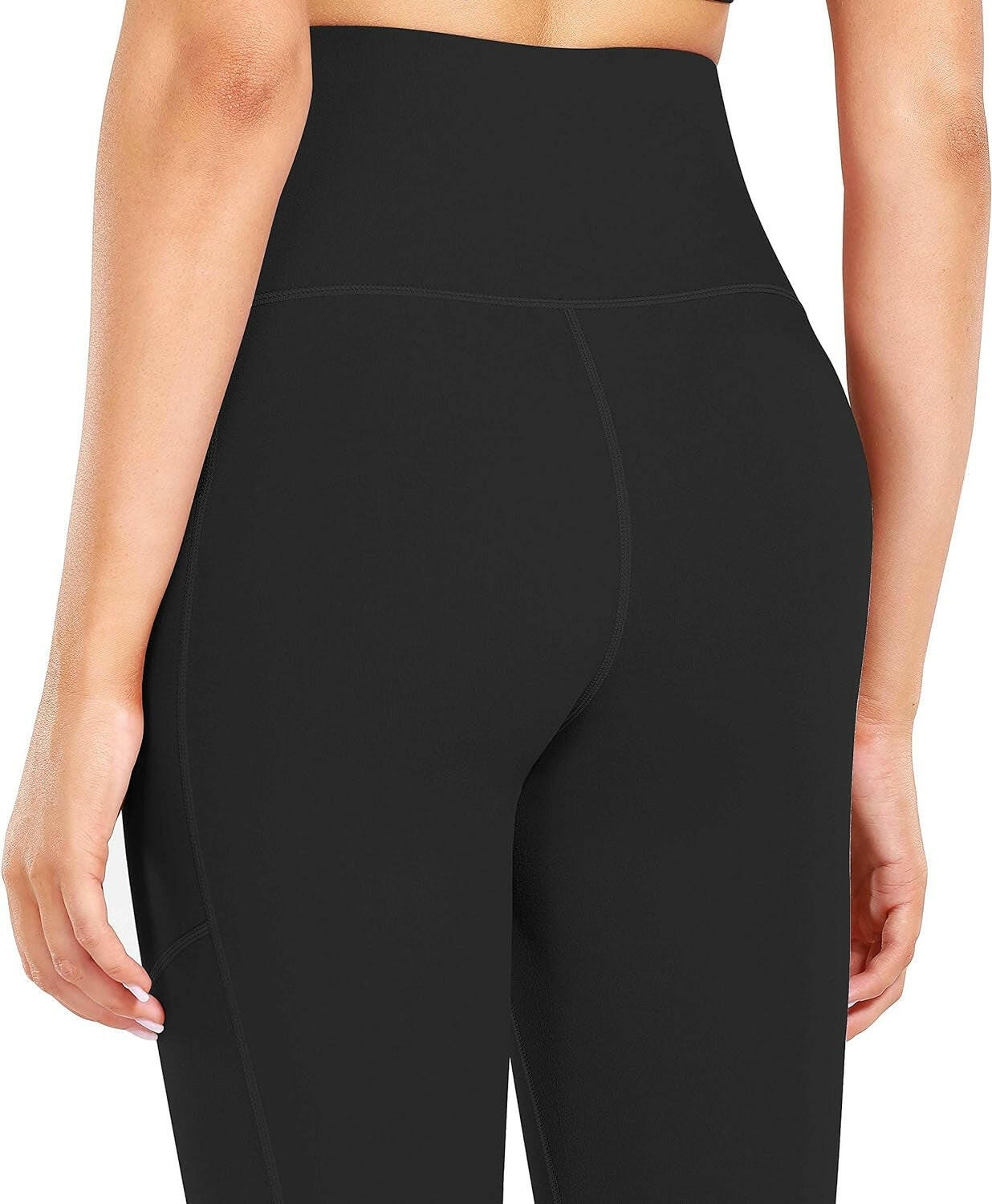 High Waist Yoga Pants, Pocket Yoga Pants Tummy Control Workout Running 4 Way Stretch Yoga Leggings.