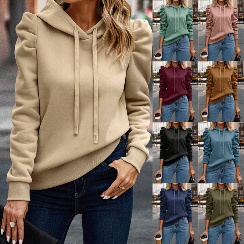 Solid Color Long-Sleeved Casual Women'S Top Sweater.