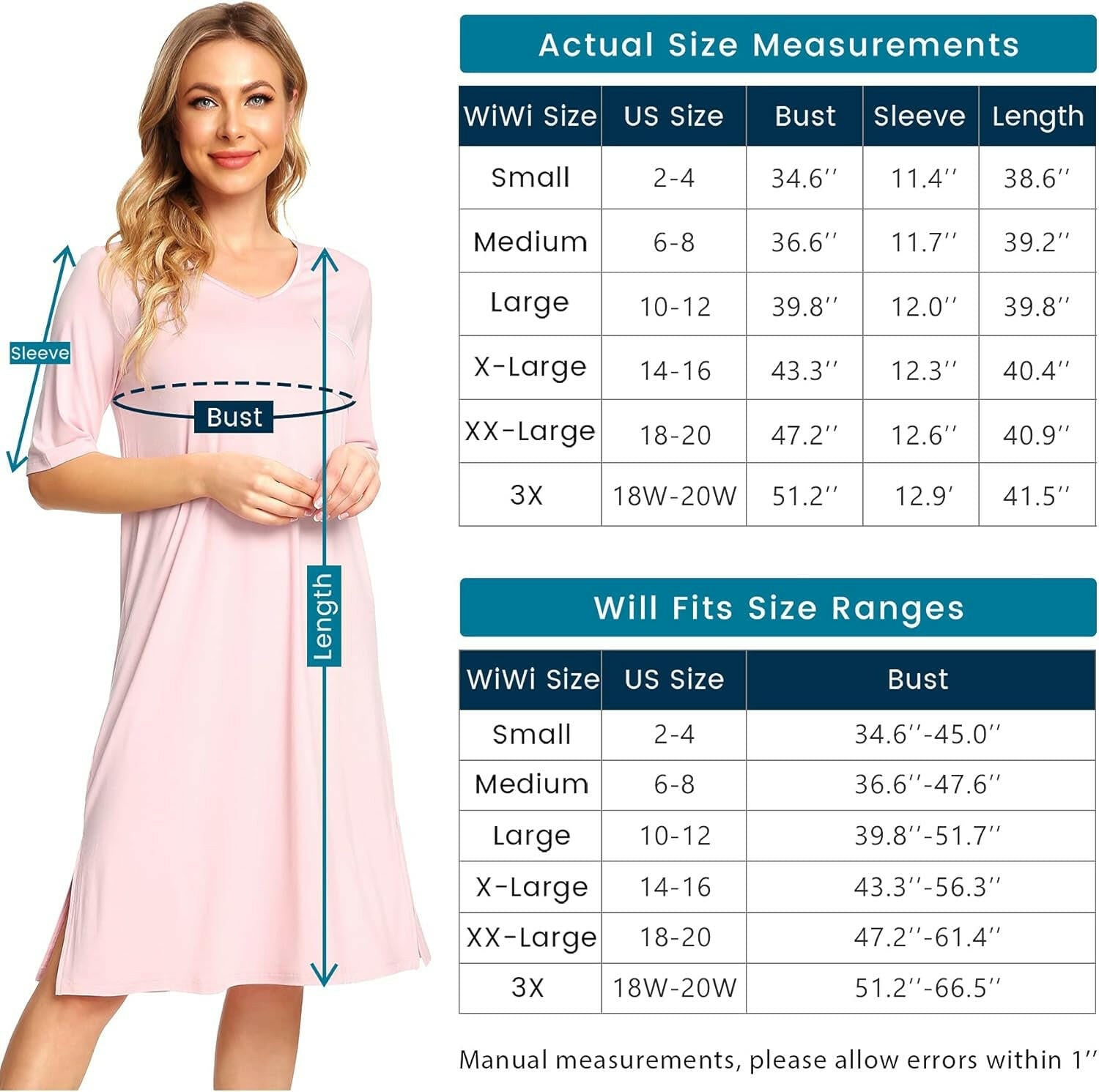 Viscose from Bamboo Nightgowns for Women Short Sleeve Sleep Shirt V Neck Nightgown plus Size Sleepwear S-4X,.