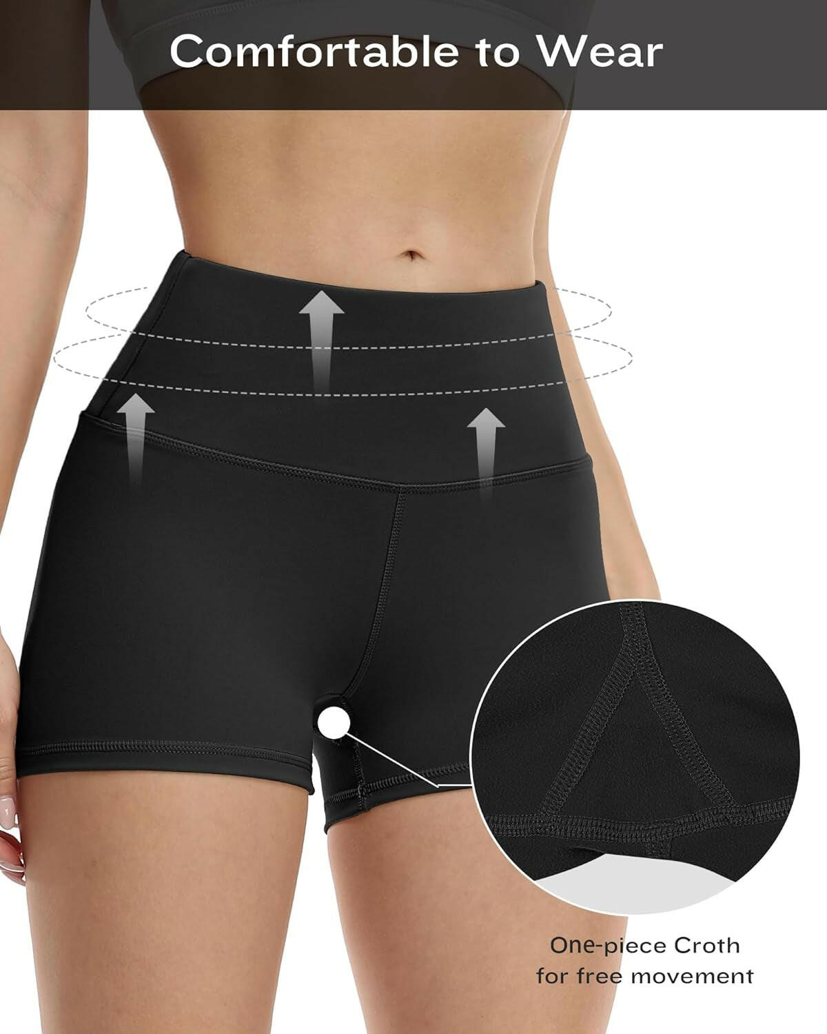 High Waisted Spandex Biker Shorts, Workout Booty Soft Yoga Shorts for Women.