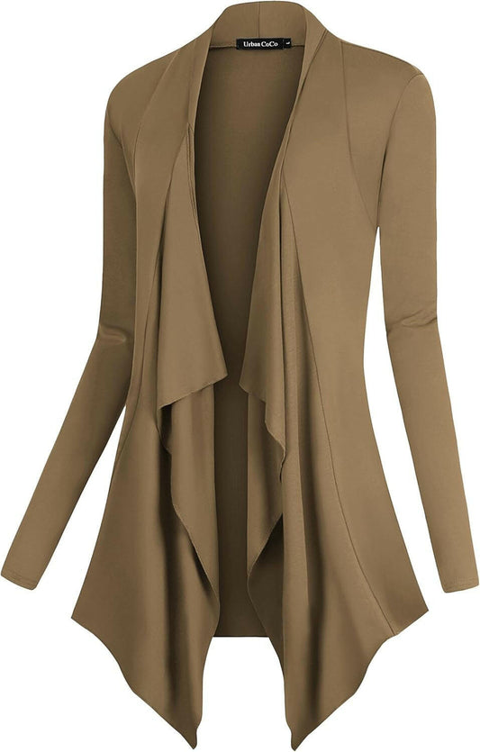 Women'S Long Sleeve Open Front Drape Cardigan Loose Casual Lightweight Women Blazer Jackets 2024 Fall.