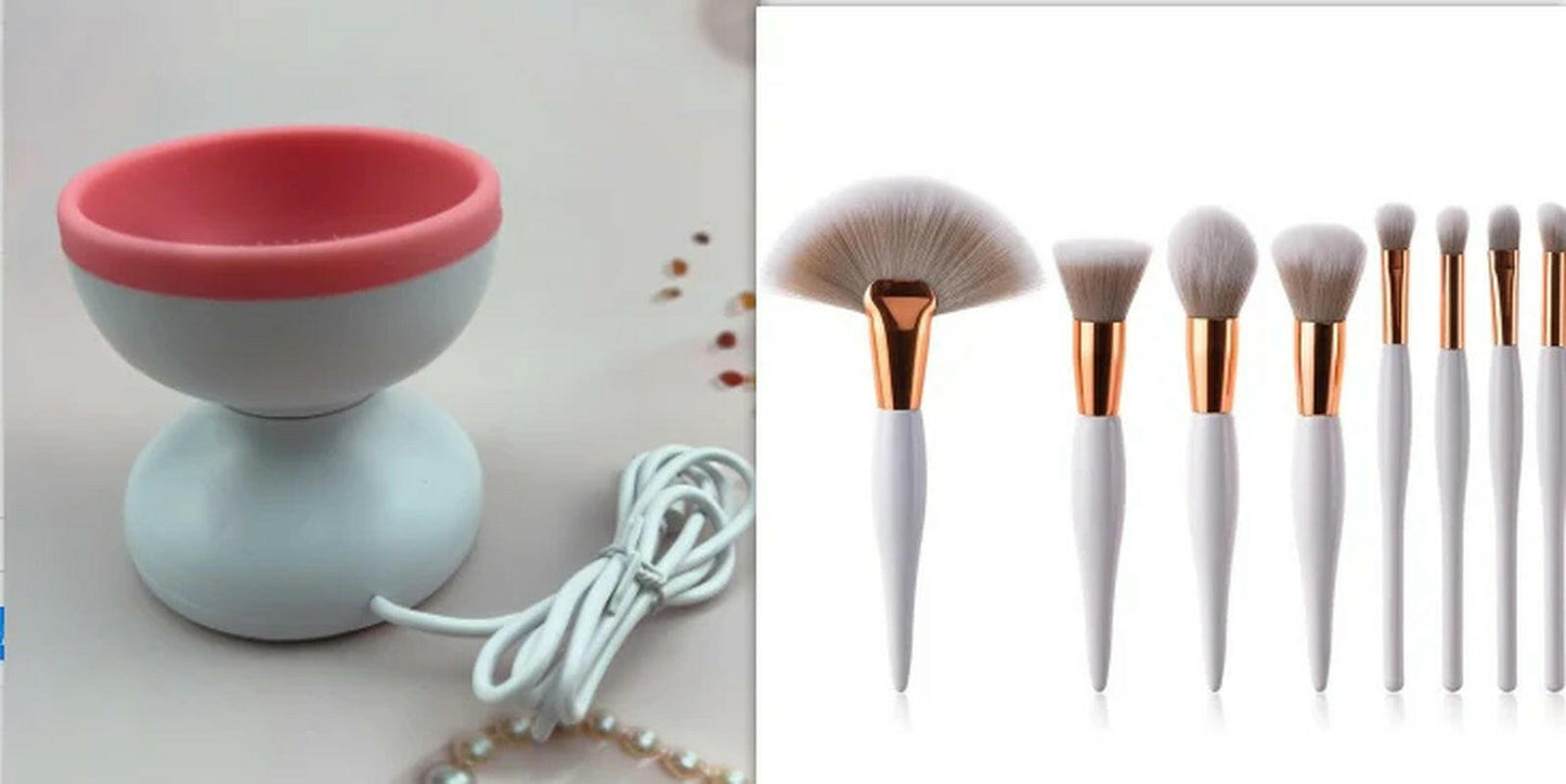 Portable USB Makeup Brush Cleaner Machine Electric Cosmetic Brush Cleaning Washing Tools Automatic Clean Makeup Brushes.