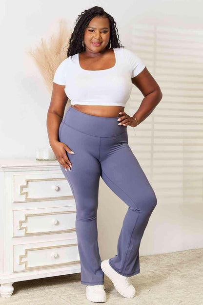 Millennia Basic Bae Wide Waistband Bootcut Sports Pants.