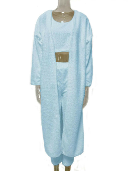 3-Piece Fuzzy Fleece Loungewear Set.