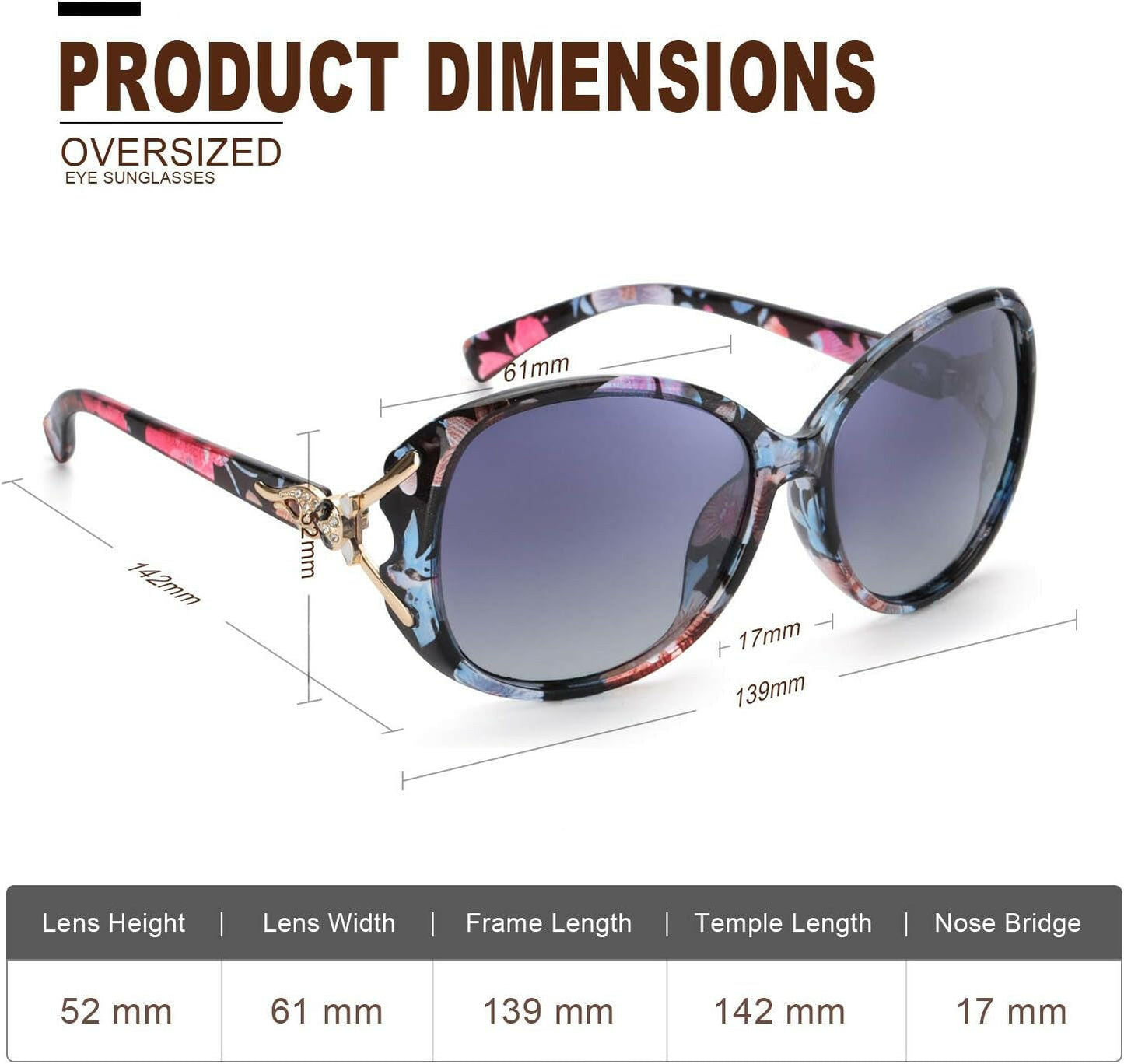 Sunglasses for Women Trendy Polarized Sunglasses Oversized Big Sun Glasses Ladies Shades UV Protection.