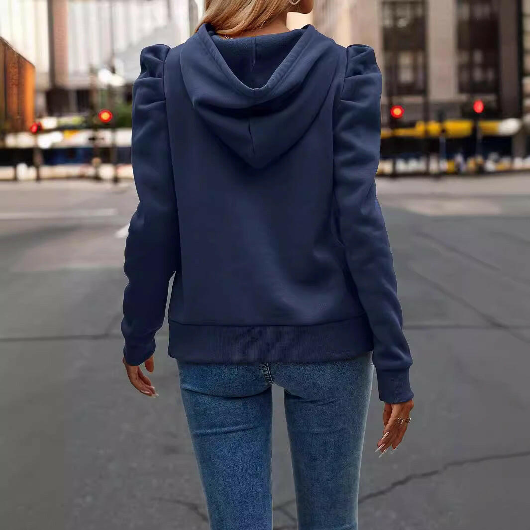 Solid Color Long-Sleeved Casual Women'S Top Sweater.