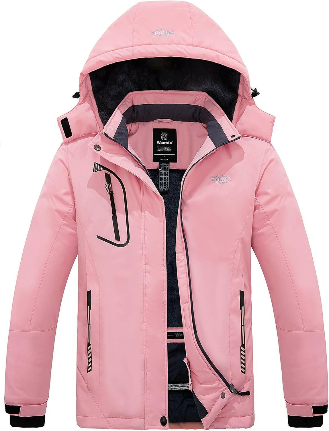 Women'S Mountain Waterproof Ski Jacket Windproof Rain Jacket Winter Warm Hooded Coat.