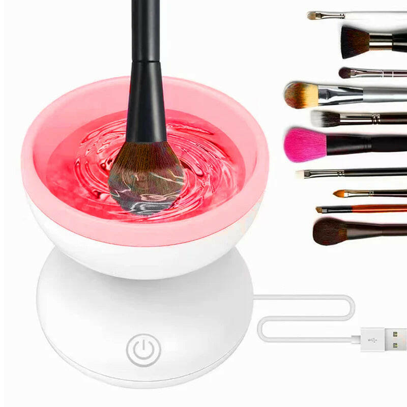 Portable USB Makeup Brush Cleaner Machine Electric Cosmetic Brush Cleaning Washing Tools Automatic Clean Makeup Brushes.