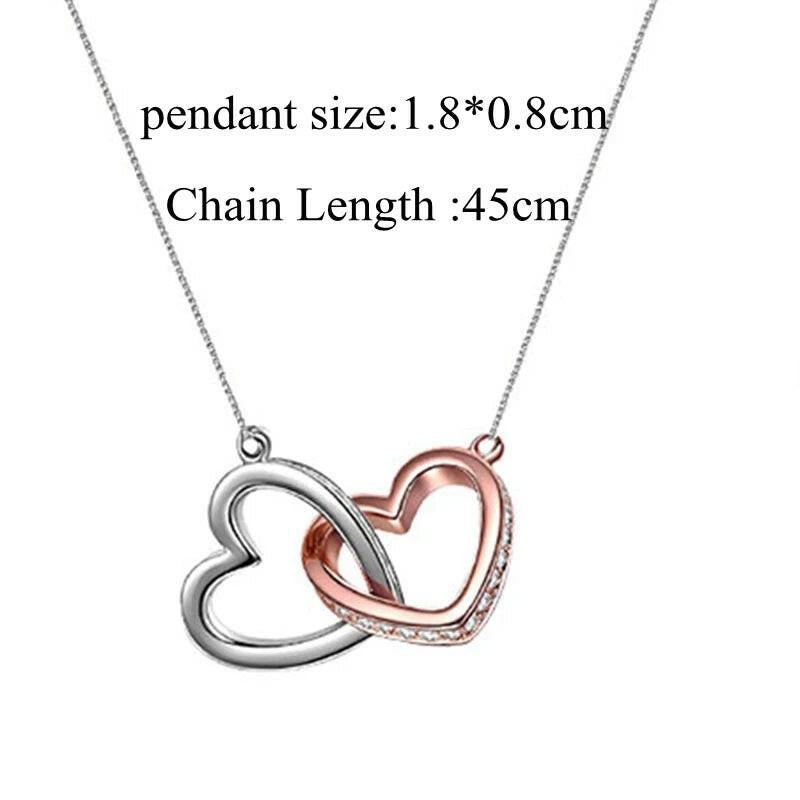 To My Soulmate Necklaces for Women Gift Heart Pendant Necklace Female Girl Crystal Infinity Necklace Gifts Wife Lovers Jewelry.