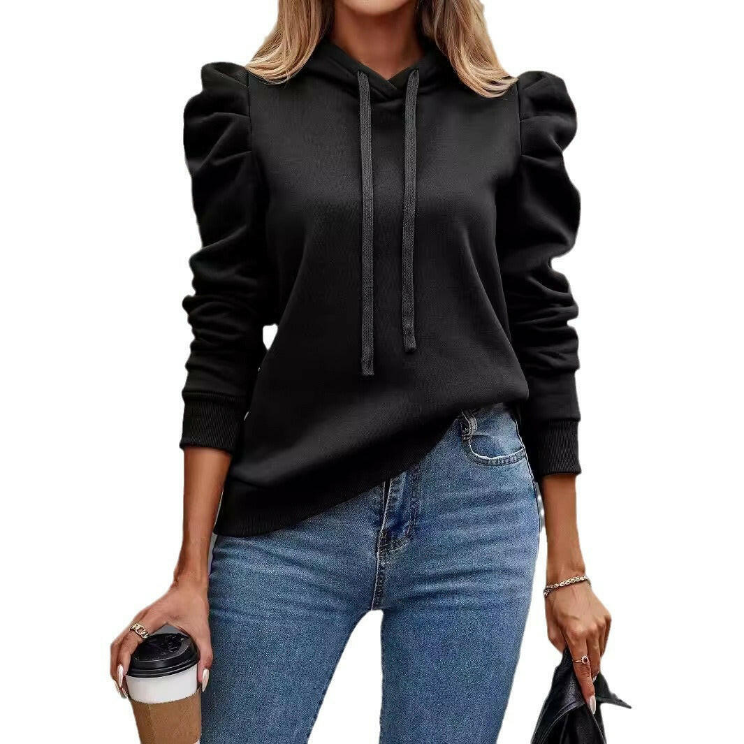 Solid Color Long-Sleeved Casual Women'S Top Sweater.