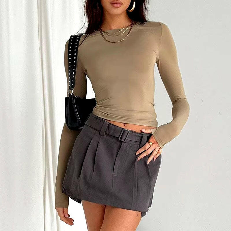 Women Long Sleeve T Shirt Spring Autumn Solid Slim Fit Casual Shirts Female Pullovers Basic Tee Y2K Clothes Streetwear Crop Tops.