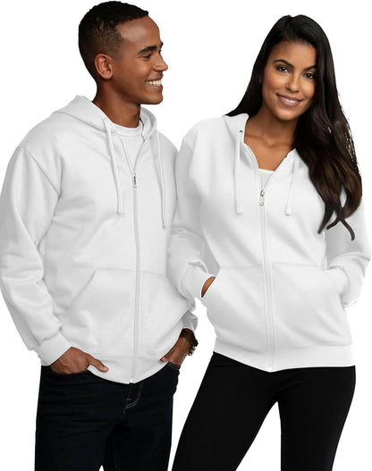 Unisex Adult Eversoft Fleece Full Zip Hoodie Sweatshirt.