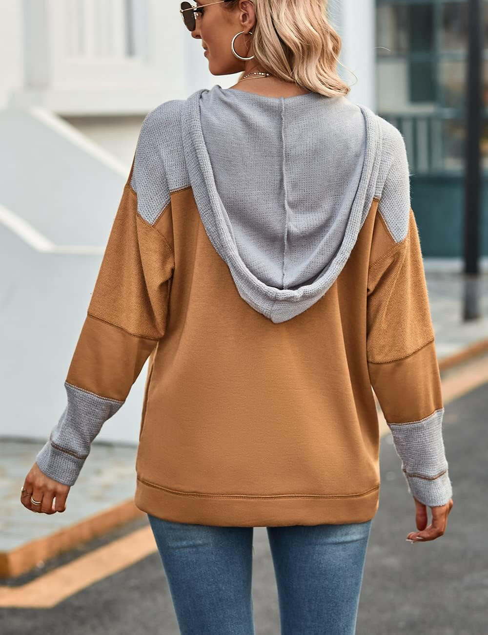 Womens Tops Tunics Casual Shirts Long Sleeve Hoodie Pullover Blouses Loose Tees Clothing Sweatshirts.