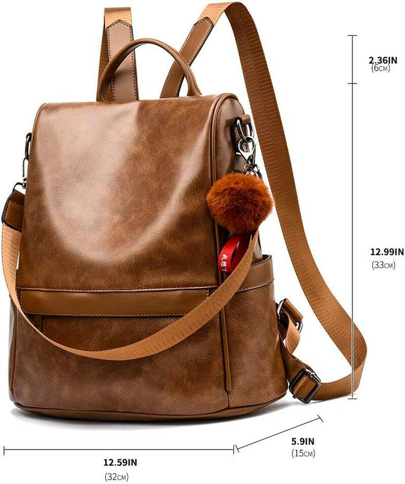 Women Backpack Purse PU Leather Anti-Theft Casual Shoulder Bag Fashion Ladies Satchel Bags.