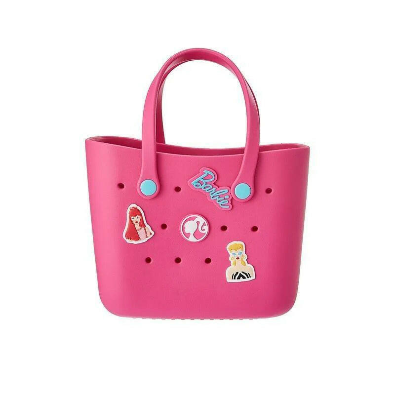 [Holiday Special] Barbie Lunch Bag for Women - Cute Crocs Design, Durable Lunch Tote Bags for Girls, Suitable Size in Pink, Pale Pink, and Blue with Handle, Ideal for School, Work, and Barbie Daylight Shiny Series.