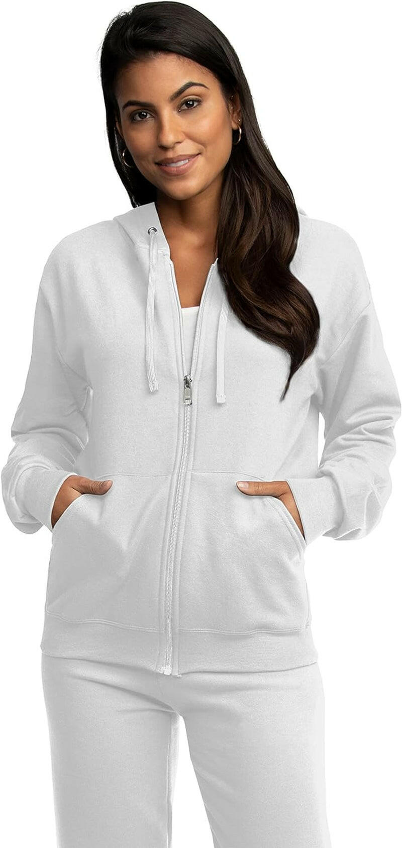 Unisex Adult Eversoft Fleece Full Zip Hoodie Sweatshirt.