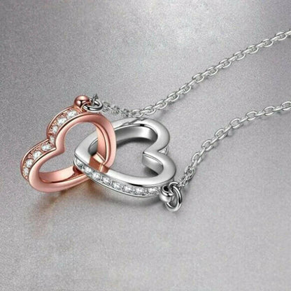 To My Soulmate Necklaces for Women Gift Heart Pendant Necklace Female Girl Crystal Infinity Necklace Gifts Wife Lovers Jewelry.